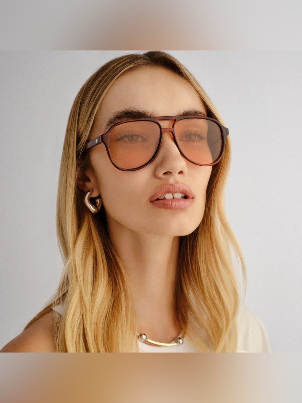 Tragic Magic Aviator Sunglasses - Toffee Tort